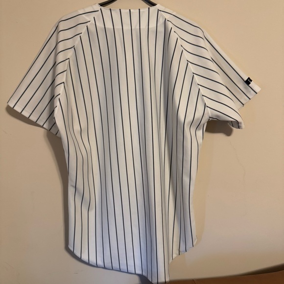 Vintage 1990s New York Yankees Russell athletics MLB Baseball striped Jersey - Picture 2 of 6